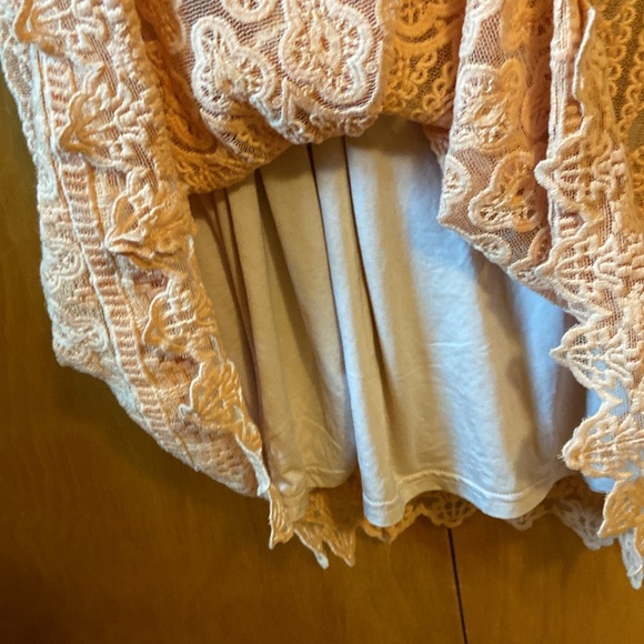 Anthropologie KOROVILAS Calantha Laced In Maxi Dress In Light Peach. Size S - Picture 14 of 16